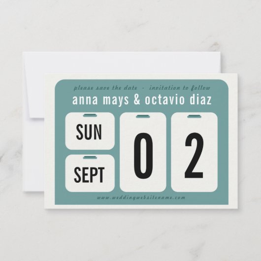 Calendrier perpétuel Enregistrer la carte Date (Devant)