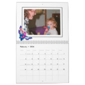 Calendrier Personal Photos with Frame and Floral Border (Feb 2026)