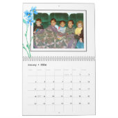 Calendrier Personal Photos with Frame and Floral Border (Jan 2026)