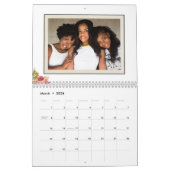 Calendrier Personal Photos with small Frame and Flowers (Mar 2026)