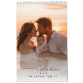 Calendrier Personalized Family Photo Calendar Minimal Script (Protection)