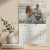 Calendrier Personalized Family Photo Calendar Minimal Script