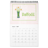 Calendrier Personalized Floral Illustrations Calendar (Mar 2027)