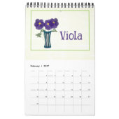 Calendrier Personalized Floral Illustrations Calendar (Feb 2027)