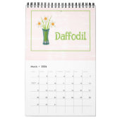 Calendrier Personalized Floral Illustrations Calendar (Mar 2026)