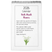 Calendrier Personalized Floral Illustrations Calendar (Protection)
