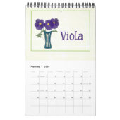 Calendrier Personalized Floral Illustrations Calendar (Feb 2026)