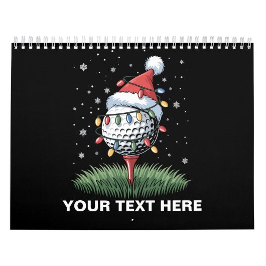 Calendrier Personalized Golf Ball Christmas Tree Santa Hat (Protection)