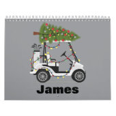 Calendrier Personalized Name Golfer Christmas Golf Cart Xmas (Protection)