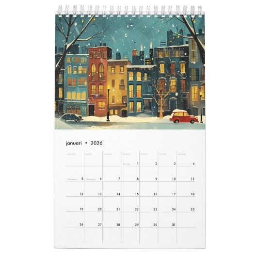 Calendrier Personlig 2025 - Skandi Stil, Förtjusande (Jan 2026)