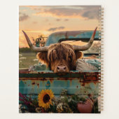 Calendrier personnalisable de vache des Highlands (Dos)