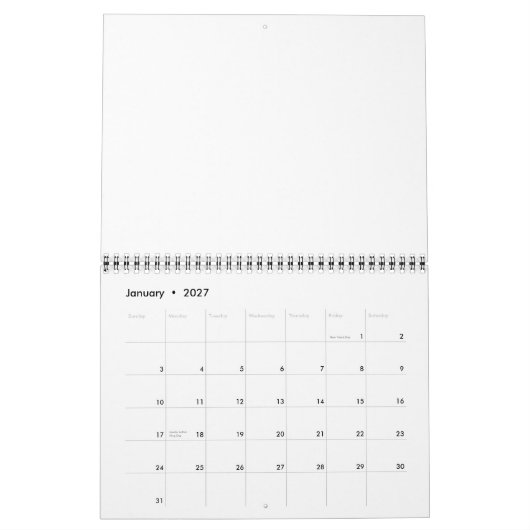 Calendrier personnalisé (Jan 2027)