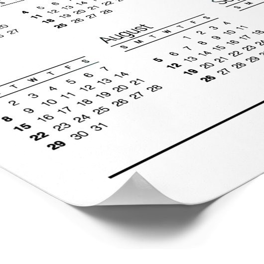 Calendrier personnalisé 2018 avec photo DIY Poster (Coin)