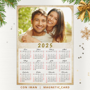 Calendrier personnalisé 2025 en espagnol Magnet ph