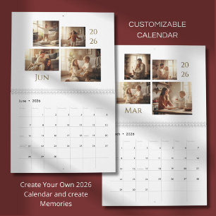 Calendrier personnalisé 2026 moderne et élégant