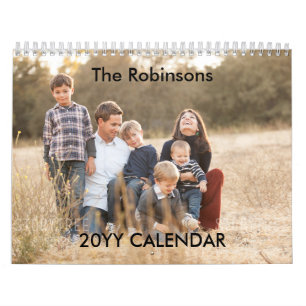 Calendrier personnalisé avec photo de famille
