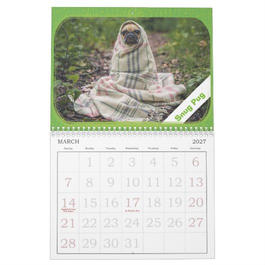 Calendrier personnalisé d'aventure d'image de (Mar 2027)