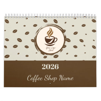Calendrier personnalisé de café 2026 ,Bus personna