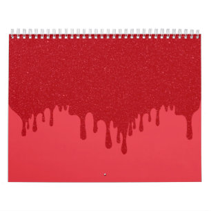 Calendrier personnalisé de la goutte tomate-rouge