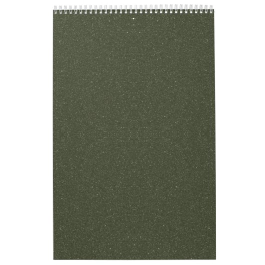 Calendrier personnalisé de la mousse verte texturé (Protection)