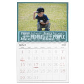Calendrier personnalisé de souvenir de photo de (Mar 2026)