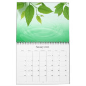 Calendrier personnalisé des Feuilles verts frais (Jan 2026)