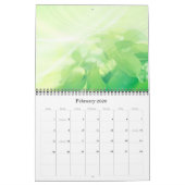 Calendrier personnalisé des Feuilles verts frais (Feb 2026)