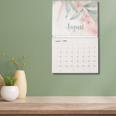 Calendrier personnalisé des fleurs d'aquarelle 202