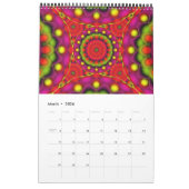 Calendrier personnalisé imprimé 2014 Mandala Psych (Mar 2026)