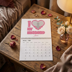 Calendrier Personnalisé J'aime mon mari – Ajouter une photo e