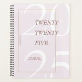 Calendrier Personnalisé Mignon Rose Minimal 2025 P (Devant)