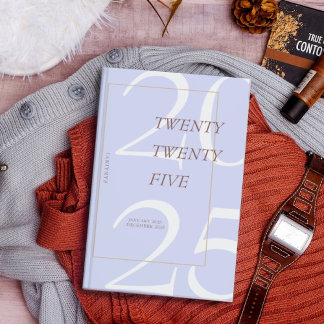 Calendrier Personnalisé Mignon Violet Minimal 2025