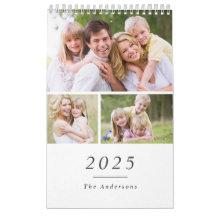 Calendrier personnalisé minimaliste photo famille 