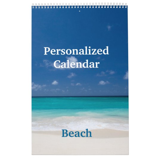 Calendrier personnalisé - Plage (Protection)