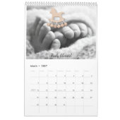 Calendrier personnalisé pour bébé (Mar 2027)