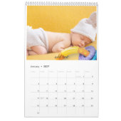 Calendrier personnalisé pour bébé (Jan 2027)