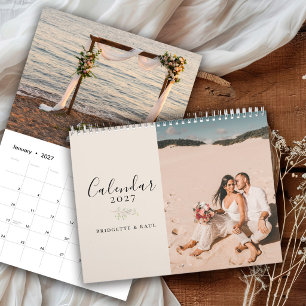 Calendrier personnalisé pour couple 2027 avec phot