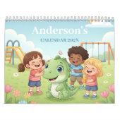 Calendrier personnalisé pour enfants Aventure Dino (Protection)