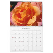 Calendrier personnalisé Rose Fleurs Amour Amour Am (Mar 2026)