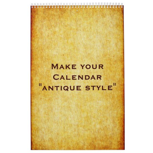 Calendrier personnalisé "STYLE ANTIQUE" + vos phot (Protection)