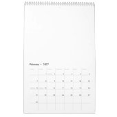Calendrier personnalisé Tiger (Feb 2027)