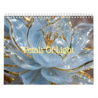 Calendrier Pétales de fleurs en verre de lumière