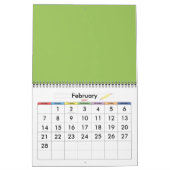 Calendrier Pétales verts (Feb 2027)