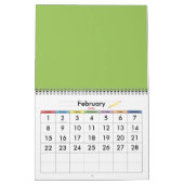 Calendrier Pétales verts (Feb 2026)