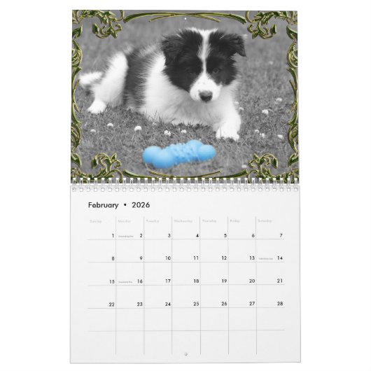 Calendrier Petit Chien Chien Chien Chien À Adultes Noël (Feb 2026)