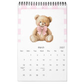 Calendrier Petit Fille Rose 2026 (Mar 2027)