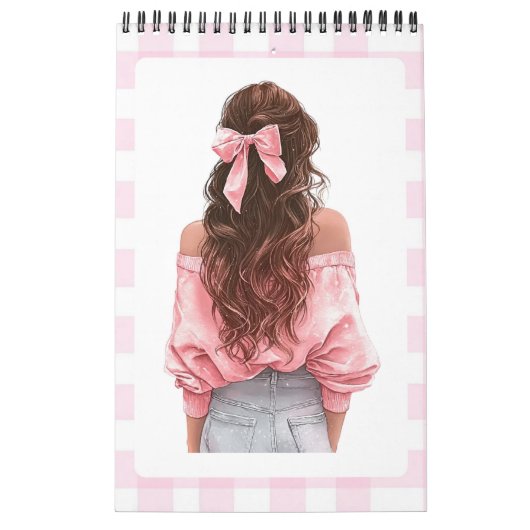 Calendrier Petit Fille Rose 2026 (Protection)