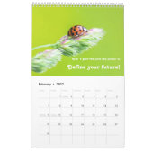 Calendrier Petits coccinelles et citations de motivation (Feb 2027)