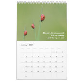 Calendrier Petits coccinelles et citations de motivation (Jan 2027)