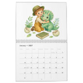 Calendrier Petits Explorateurs & Dinosaures Mignons – Calendr (Jan 2027)